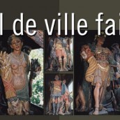 Exposition historique sur palissade de chantier